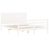 vidaXL Bed Frame without Mattress White 160x200 cm Solid Wood