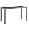 vidaXL Garden Table Anthracite 123x60x74 cm Poly Rattan
