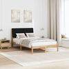 vidaXL Bed Frame with Headboard Brown 120 x 200 cm Solid Pine Wood