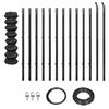 vidaXL Chain Link Fence with Posts and Hardware 1x25 m Grey