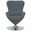 vidaXL Egg Chair Dark Grey 63 x 73 x 90 cm Velvet