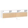 vidaXL TV Wall Cabinet with LED White 180x31x45 cm