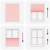 vidaXL Pleated Blind Pink 110x100 cm Fabric Width 109.4 cm Polyester
