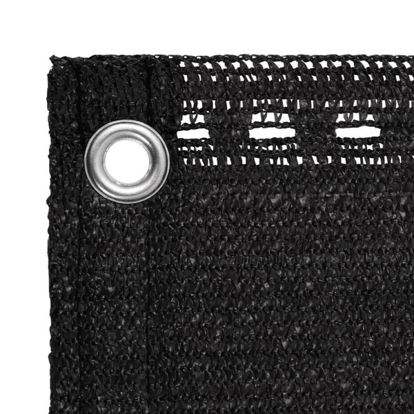 vidaXL Balcony Screen Black 120x500 cm HDPE