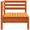 vidaXL Garden Sofa Corner Wax Brown Solid Wood Pine