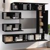 vidaXL 7 Piece TV Cabinet Set Black Engineered Wood