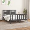 vidaXL Bed Frame without Mattress Grey Solid Wood Pine 120x200 cm