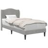 vidaXL Bed Frame with Headboard Light Grey 90 x 190 cm Velvet