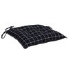 vidaXL Chair Cushions 6 pcs Black Check Pattern 40x40x7 cm Fabric