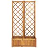 vidaXL Raised Bed with Trellis 80x38x150 cm Solid Acacia Wood