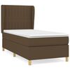 vidaXL Box Spring Bed with Mattress Dark Brown 100x200 cm Fabric