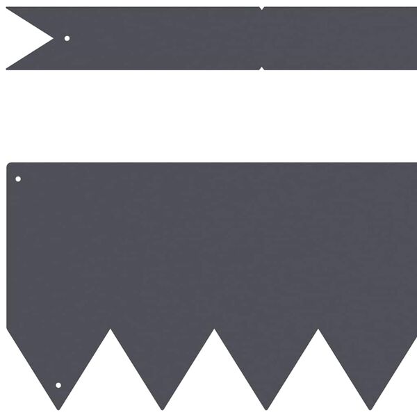 vidaXL Lawn Edging 20 pcs Anthracite 100 x 0.05 x 15 cm