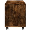 vidaXL Rolling Cabinet Smoked Oak 72x33x42.5 cm Engineered Wood