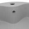 vidaXL Luxury Wash Basin with Overflow Matt Light Grey 36x13 cm Ceramic