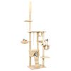vidaXL Floor to Ceiling Cat Tree Beige 220-240 cm