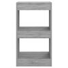 vidaXL Book Cabinet/Room Divider Grey Sonoma 40x30x72 cm