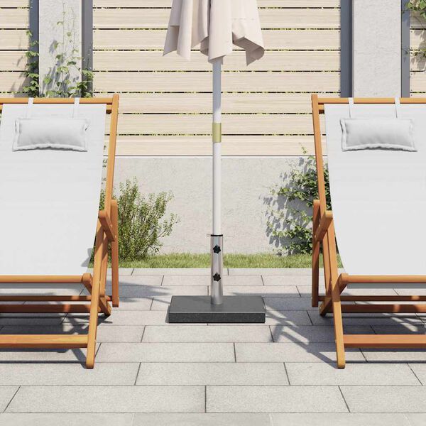 vidaXL Parasol Base Granite 20 kg Square Black