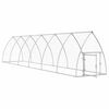 vidaXL Chicken Cage Silver 600x105x120 cm Galvanised Steel