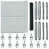 vidaXL Hexagonal Fence with Concrete Base 100 x 1.2 m PVC-Coated Steel