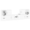 vidaXL 5 Piece TV Units with Storage ODDA White Solid Wood Pine