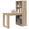 vidaXL Desk with Shelf Sonoma Oak 122 x 67 x 145 cm Engineered Wood