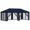 vidaXL Garden Gazebo with Sidewalls 6 x 3 m Blue Polyester and Steel