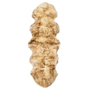 vidaXL Sheep Leather Rug 60x180 cm Brown Melange