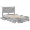 vidaXL Bed Frame with Drawer with Headboard Manual Engineered Wood