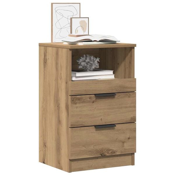 vidaXL Bedside Cabinet Artisan Oak 40x36x65 cm Engineered Wood
