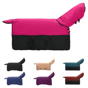 vidaXL Horse Blanket Pink and Black 95 cm Polyester