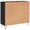 vidaXL Sideboard Black Oak 90 x 32.5 x 80 cm Engineered Wood