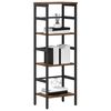 vidaXL Bookshelf Smoked Oak 40 x 29.5 x 115 cm Engineered Wood