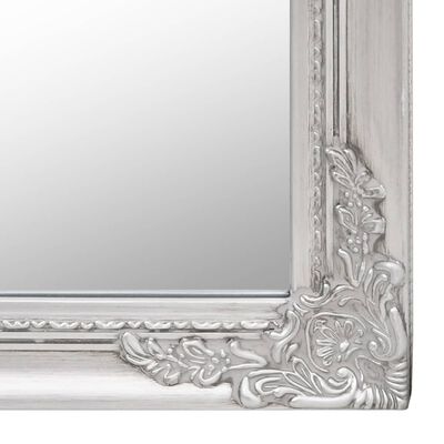 vidaXL Free-Standing Mirror Silver 50x200 cm