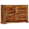 vidaXL Shoe Cabinet 140x35x90 cm Solid Acacia Wood