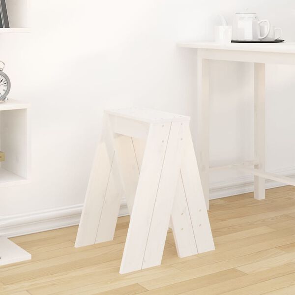 vidaXL Stools 2 pcs White 40x40x60 cm Solid Wood Pine