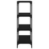 vidaXL Book Cabinet Black 40x33x100 cm Engineered Wood and Steel