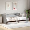vidaXL Daybed with Drawers without Mattress Concrete Grey 75x190 cm Small Single