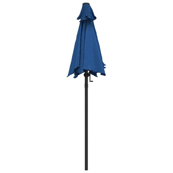 vidaXL Garden Parasol Blue 200x224 cm Aluminium