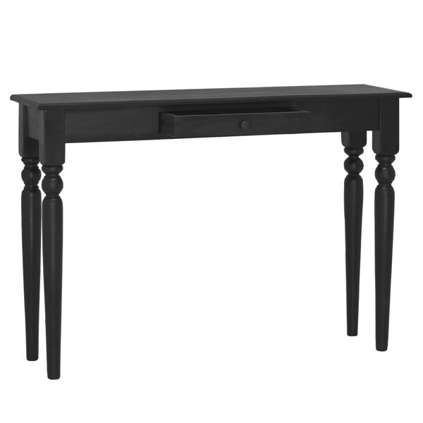vidaXL Console Table Light Black 110x30x75 cm Solid Mahogany Wood