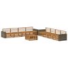 vidaXL Outdoor Sofa Set 9 pcs Natural Solid Acacia wood