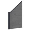 vidaXL Fence Set 95 x 180 cm WPC and Aluminium Grey
