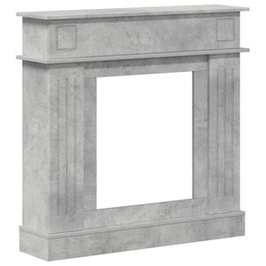 vidaXL Fireplace Surround Concrete Grey 102 x 26 x 100 cm