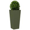 vidaXL Garden Planter Olive Green 35x35x75 cm Steel