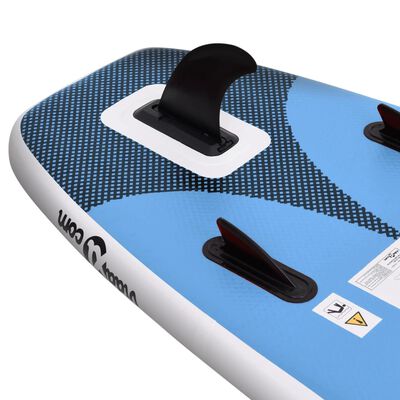 vidaXL Inflatable Stand Up Paddle Board Set Sea Blue 360x81x10 cm