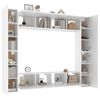 vidaXL 8 Piece TV Cabinet Set White Engineered Wood