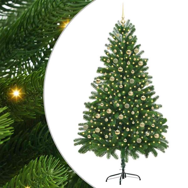 vidaXL Christmas Tree with 300 LEDs with Stand Green 210 cm PE