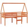 vidaXL High Sleeper Bed without Mattress Wax Brown 90x200 cm Solid Wood Pine