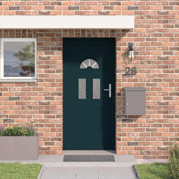 vidaXL Front Door White 98x208 cm PVC