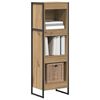 vidaXL Book Cabinet Artisian Oak 40 x 30 x 121 cm Engineered Wood