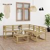 vidaXL 6 Piece Garden Lounge Set Green Impregnated Pinewood